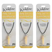 3PK Wishstone Honey Jade Point Pendant Necklace Stone of Tranquility Gemstone
