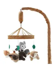 [The Peanutshell] Neutral Woodland Musical Nursery Crib Mobile in Multi