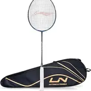 Li-Ning Wind Lite 800 II Carbon Fibre Badminton Strung Racket with Full Cover | For Intermediate | Size: 78gm | Navy-Dark Grey