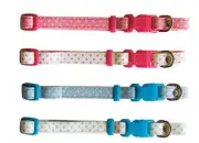 Beau Pets 30cm White on Blue Puppy Spot Adjustable Collar