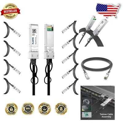 High-Speed 1.5m SFP+ DAC Twinax Cable 10-Pack for Reliable Network Connectivity