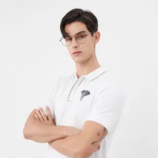 GIORDANO 男裝彈力刺繡POLO衫 - 77 標誌白