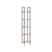 Hadley Bookshelf Display Cabinet 40cmw 5 Tier Industrial Bookcase Storage Display Shelf