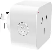 Matter Smart Plug, 10A Smart Socket, Work with Apple Homekit, Siri, Alexa, Google Home, SmartThingss,Smart Socket, Smart Home Automation, Remote Control, Timer, 2.4G Wi-Fi Only (2 Pack)