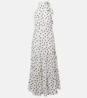 [Rixo] Rixo Polka-dot cotton maxi dress AU 14 white