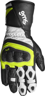 GMS-Moto GR-1 SF, gloves , color: Black/White/Yellow , size: XXL