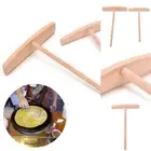 Batter Crepe Tool Wooden Round Maker DIY Stick Spreader Kitchen Pancake Rake