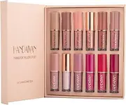 Ausale Women's 12pcs Nude Color Nonstick Cups Non-fading Waterproof Long Lasting Lip Gloss Matte Liquid Lipstick Set 12pcs