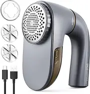 POPCHOSE Fabric Shaver, Lint Remover for Clothes, Lint Shaver with 6-Leaf Blades, 2 Speed Sweater Shavers to Remove Pilling for Clothing, Couch, Furniture, Fuzz, USB Rechargeble, Gray…