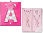 Justice Girls Unicorn Marquee Initial Jewelry Box Set Necklace Bracelet Light Up