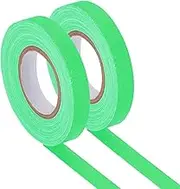 uxcell Glow in The Dark Gaffers Tape, 0.4 Inch x 65.6 Feet Colored Cotton Glow Tape Markers Fluorescent Glow in The Dark Tape Stickers for Party Decorations, Green