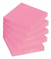 100 Sheets Post-It Notes 75mm Sticky Pop Up Cute Tabs Square Pad Pastel Pink New
