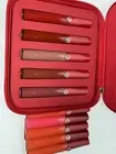 Giorgio Armani 5 Lip Gloss Gift Set In Red Holder PLUS 5 Additional Lip Gloss