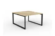 OL Anvil 2-User Double Sided Workspace Oak Top with Black Frame