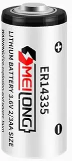 HOUYIBO 1PCS ER14335 3.6V 1650mAh Replacement Battery Non-Rechargeable Disposable Lithium Battery for Water Meter