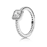 Pandora S925 Timeless Elegance Square CZ Ring - 190947CZ-50 - Size 5