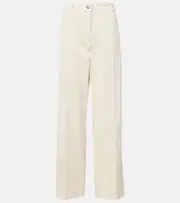 [Moncler] Moncler Cotton gabardine straight pants UK 12 white