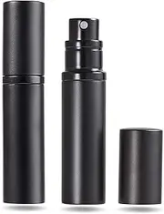 Perfume Atomizer Bottle, Refillable and Leak Proof Empty Perfume Atomizer for Men and Women, 5ML (Black&Black)