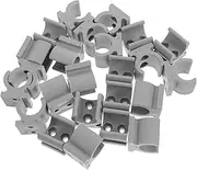 Beaupretty Wheelchair Accessories 24pcs Commode Chair Tube Clamp Sturdy U-shape Clamp for Toilet Seat Bracket