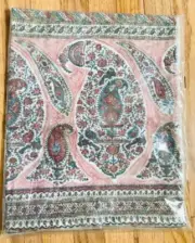 Pottery Barn Erla Paisley Lumbar Pillow Cover Blush 16x26 Boho Bhotah New