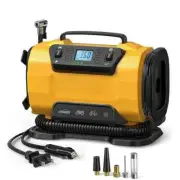 Air Compressor Portable Dual Power 110V-230V AC/DC Air Compressor Inflator Pump