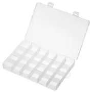 24 Grids Jewelry Organizer Box, 2pcs Clear Plastic Jewelry Boxes, Style 1