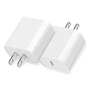 iPhone 16/15 Fast Charger Block, USB Type C Wall ChargerPack PD 20W 2 White