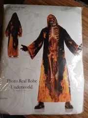 Underwraps Photo Real Robe Underworld Skeleton Adult One Size Halloween Costume