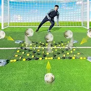 Goalkeeper Deflection Equipment, 2.8 * 2m Soccer Football Square Deflector for Reflex & Agility Training, 4 Water Bag, Goal Futsal/Sevens Football Goal for Kids, Adults