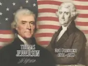 *Postcard-"Pres. Thomas Jefferson" -3rd U.S. President-From 1801-1809- {RB30}