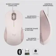 Logitech Signature M550 Wireless Mouse Bluetooth, Multi-Platforms, Rose Pink NEW