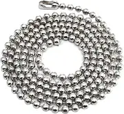10pcs Pull Chain Extension 30 inch Long 3.2mm Bead Size # 6 Ball Chain Necklace Military Dog Tags Bead Chain with Matching Connector by Special100%