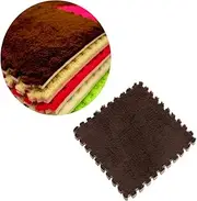 SWOOMEY Square Eva Interlocking Floor Mat for Durable and Easy to Clean Carpet for Playrooms Bedrooms and Exercise Areas Non Slip and Cushioned Design Coffee