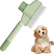 Pet Hair Removal Comb, Self-Cleaning Cat Brush With Release Button, Stainless Steel Teeth For Cats & Dogs, Flea Comb, Ergonomic Handle, Ideal For Shedding, Mats & Loose