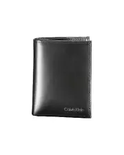 Calvin Klein Mens Genuine Leather Bifold Wallet - Wallets & Pouches - Black