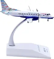 Pre-Built Model Aircraft 9CM 1/200 Aircraft Model Kit for British Airways Saab 340 G-LGNB Large Scale Diecast Airplane Model Miniature Airplane Model
