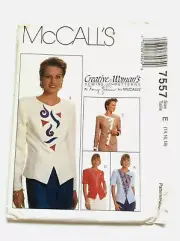McCall's 7557 Misses' Lined Or Unlined Jackets Sizes: 14, 16, 18
