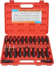 23Pcs Terminal Removal Tool Kit: with Chrome Finish, Harness Plug Terminals Tool Set, Includes Portable Replacement Tools in Random Colors