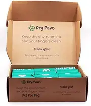 Dry Paws Dog Poop Bags Rolls - Triple-Layer, Extra-Thick & LeakProof Pet Waste Bags - Durable Poop Bags for Dogs with Easy-Tear Design - Mess-Free Cleanup - 360 Counts, Green