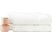 Renee Taylor Stella Face Towel Set (Pack of 2) | 30x30 cm Face Towels for Drying Face | 100% Cotton (650 GSM) Face Washers | Ultra-Soft, Absorbent & Quick-Drying Wash Cloths (White)