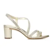 Naturalizer Vanessa 2 Champagne Microfiber Heeled Sandals