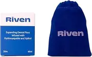 Riven Dental Floss - Hydroxyapatite Infused for Enamel Strengthening - All-Natural, PFAS/Teflon Free, Paraben-Free, Vegan, Cruelty-Free, Peppermint Oil - Premium Nylon Floss for Sensitive Teeth