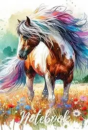 Horse Notebook: Lined Funny Cute Composition Journal Planner Diary Notepad For Girls Kids Women And Adults Use For Secondary High Uni School