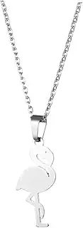 WOFASHPURET 1pc Flamingo Necklace Animal Pendant Necklace Flamingo Choker Bird Animal Pendant Chain Jewelry Necklaces Necklace Beach Necklace Silver Stainless Steel