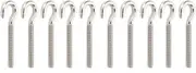 10PCS M6x73 mm Eye Screw, Stable 304 Stainless Steel Open Eye Bolt, Open Hook Eyelet Screws, Eye Bolt Hook for Outdoor Lamps Garden Plant