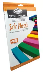 48 Artist Soft Pastels Box Set Premium Full Length Drawing Assorted Colours
