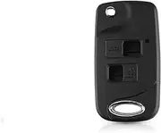 FLJKCT Car Key Shell Modified 2/3 Button Flip Key Shell Uncut Blank Key Case,for Lexus GX470 RX350 ES300 RX300 RX400h SC GS LS