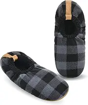 [Keyela] Mens Slipper Socks With Non Skid Bottoms, Warm Slipper Socks With Grippers For Men, Fuzzy House Slippers