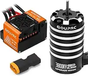 GOUPRC BL3655 3800KV Brushless Motor Shaft 3.175mm Diameter with Upgrade Gen-2 60A Brushless ESC Electric Speed Controller Combo Set for 1/10 1/12 RC Car Truck