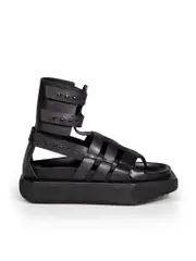 2016 S/S Black Leather Turbo Cyclop Sandals